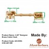 4.40" Designer Brass Cabin Hook 